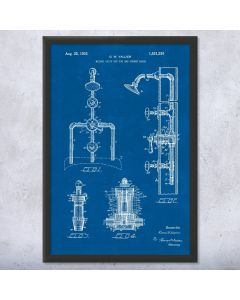 Shower Faucet Valves Framed Patent Print