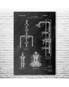 Shower Faucet Valves Poster Patent Print