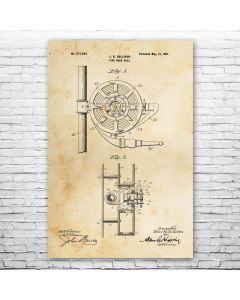 Fire Hose Reel Patent Print Poster