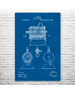 Burns Coffee Roaster Poster Patent Print