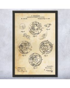 Watch Repeating Mechanism Framed Patent Print
