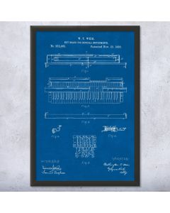 Piano Keyboard Patent Framed Print