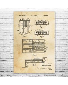 Piano Keys Patent Print Poster