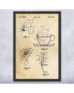 Tea Bag Framed Patent Print