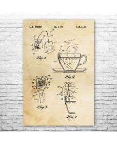 Tea Bag Poster Patent Print