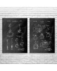 Tea Patent Prints Set of 2