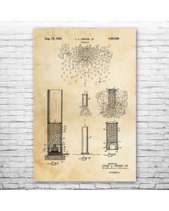 Fireworks Patent Print Poster