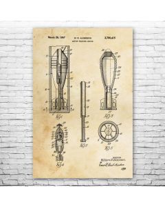 Mortar Training Device Patent Print Poster