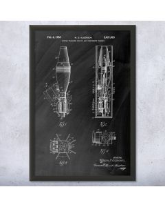 Mortar Shell Framed Patent Print