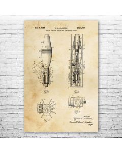 Mortar Shell Patent Print Poster