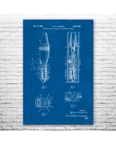 Mortar Shell Poster Patent Print