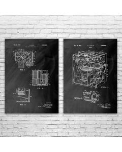 HVAC Patent Prints Set of 2