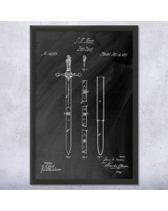 Dress Sword Framed Patent Print