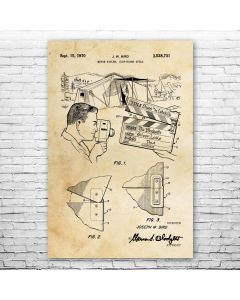 Film Clapperboard Patent Print Poster