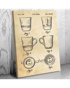 Espresso Cup Patent Canvas Print