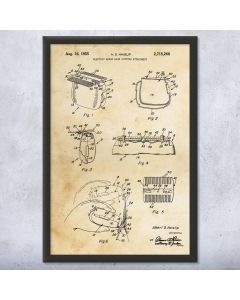 Hair Clipper Guard Framed Patent Print