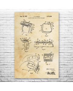 Hair Clipper Guard Patent Print Poster