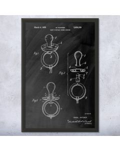 Baby Pacifier Patent Framed Print