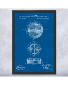 Manhole Cover Patent Framed Print
