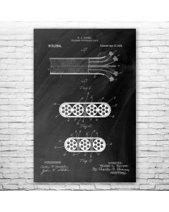 Telephone Switchboard Cable Poster Patent Print