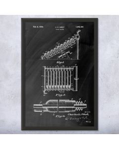 Solar Heater Framed Patent Print