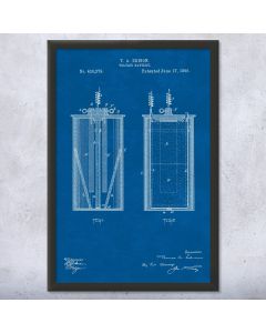 Thomas Edison Voltaic Battery Patent Framed Print