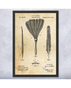 Feather Duster Patent Framed Print