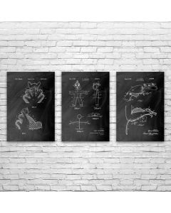 Hand Puppet Patent Posters Set of 3