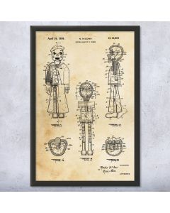 Ventriloquist Dummy Framed Patent Print