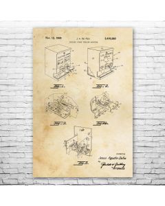 Stamp Vending Machine Patent Print Poster