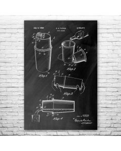 Drink Mixing Poster Patent Print