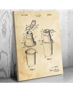 Drink Shaker Patent Canvas Print