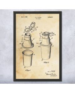 Drink Shaker Framed Patent Print