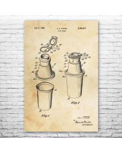 Drink Shaker Patent Print Poster