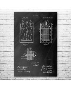 Thomas Edison Storage Battery Poster Patent Print