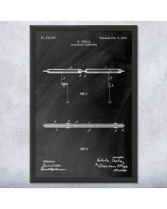 Nikola Tesla Electrical Conductor Framed Patent Print
