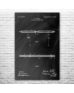 Nikola Tesla Electrical Conductor Poster Patent Print