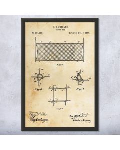 Tennis Net Framed Patent Print