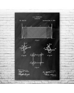 Tennis Net Poster Patent Print