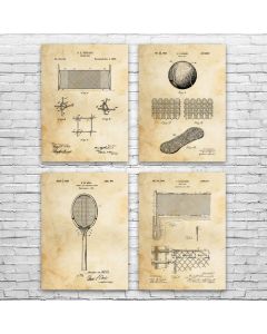 Tennis Patent Posters Set of 4