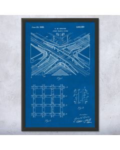 Street Traffic Interchange Patent Framed Print