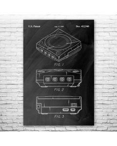Video Game Console Patent Print Poster