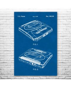Mega Drive Console Poster Patent Print