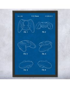 Video Game Controller Framed Patent Print