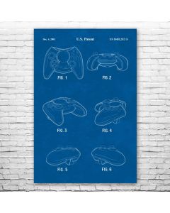 Video Game Controller Poster Patent Print