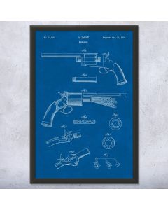 Lemat Revolver Patent Framed Print