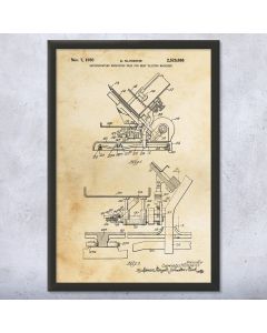 Meat Slicer Framed Patent Print