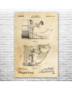 Drum Pedal Patent Print Poster
