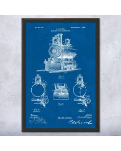Locomotive Headlight Patent Framed Print