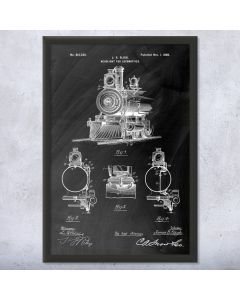 Locomotive Headlight Framed Patent Print